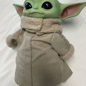 GROGU- Mandalorian Mattel Green Plush Toy with Cozy Tan Coat